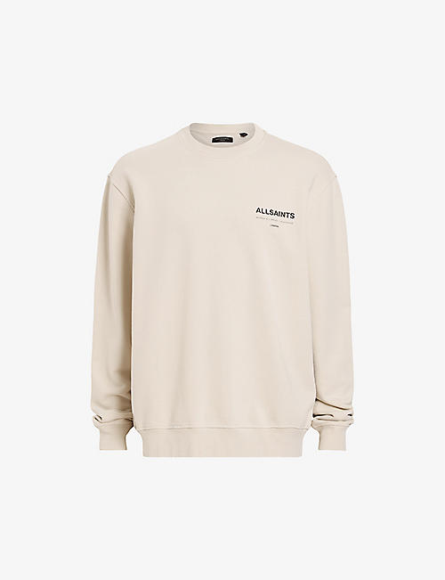 ALLSAINTS: Access logo-print organic-cotton sweatshirt