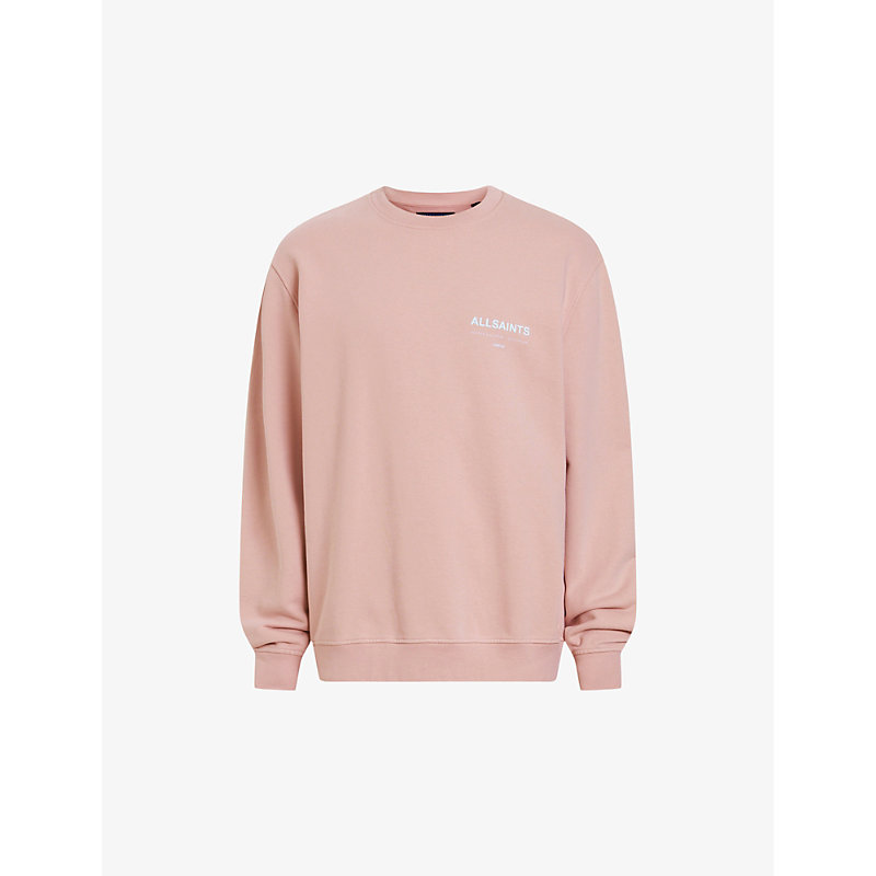 Allsaints Access Cotton Graphic Sweatshirt In Bramble Pink