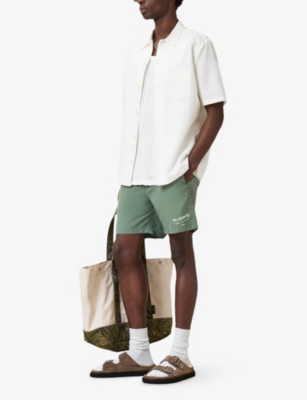 ALLSAINTS: Underground logo-print recycled-polyamide swim shorts
