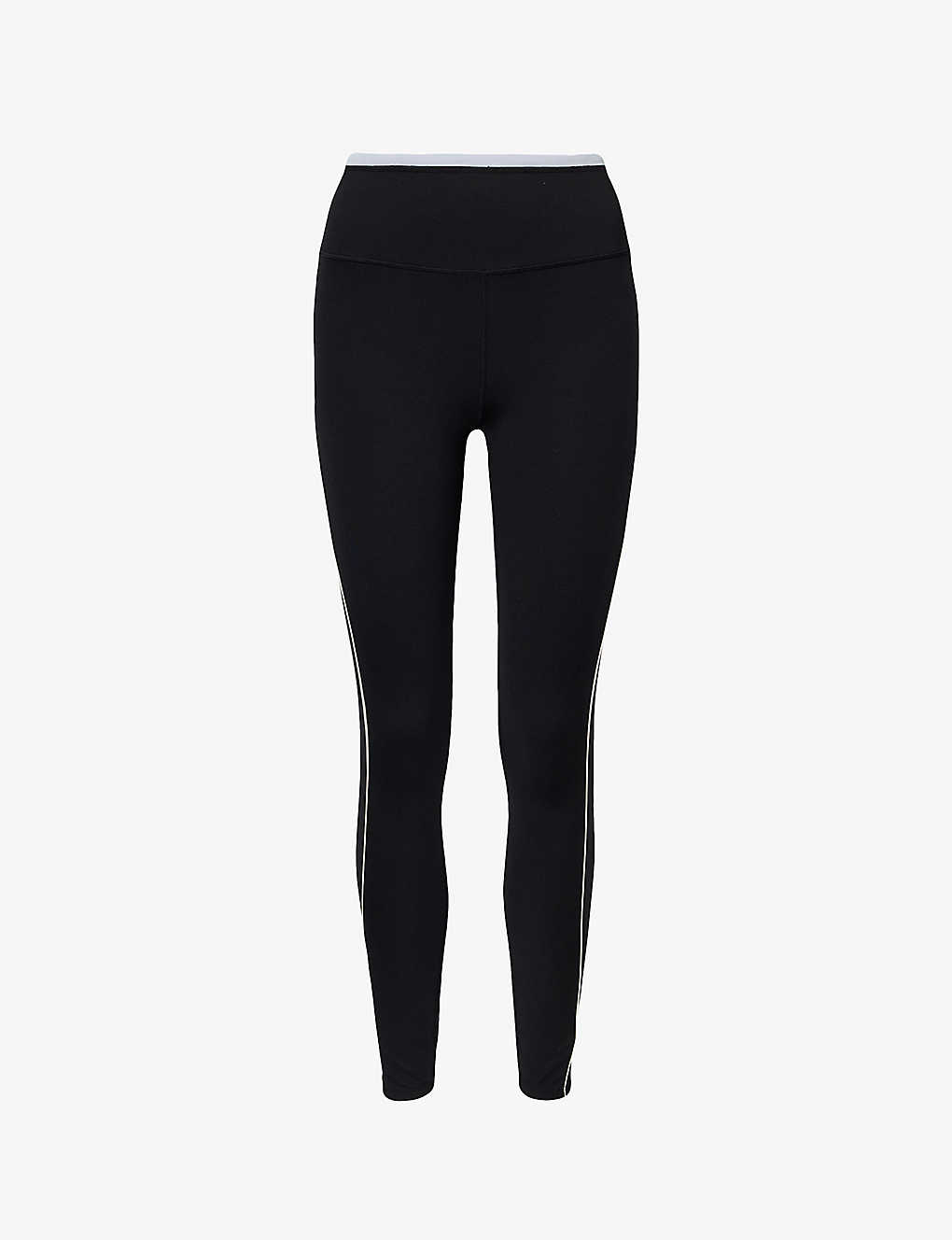 Shop P.e Nation Tempo Recycled-polyester-blend Leggings In Black