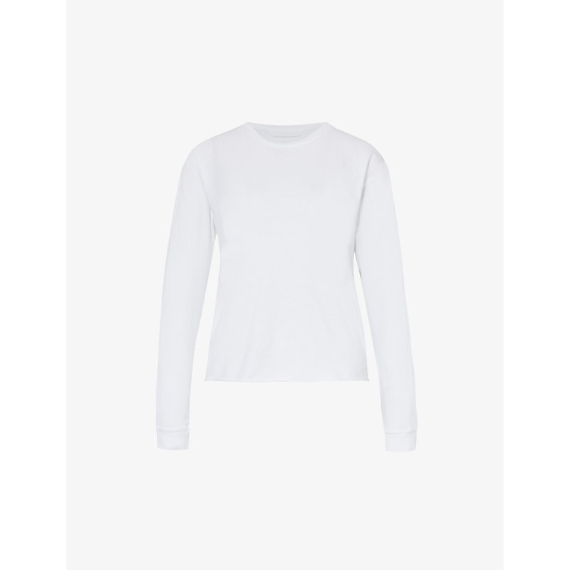 Shop Mother The Slouchy Recycled-cotton Blend T-shirt In Bright White