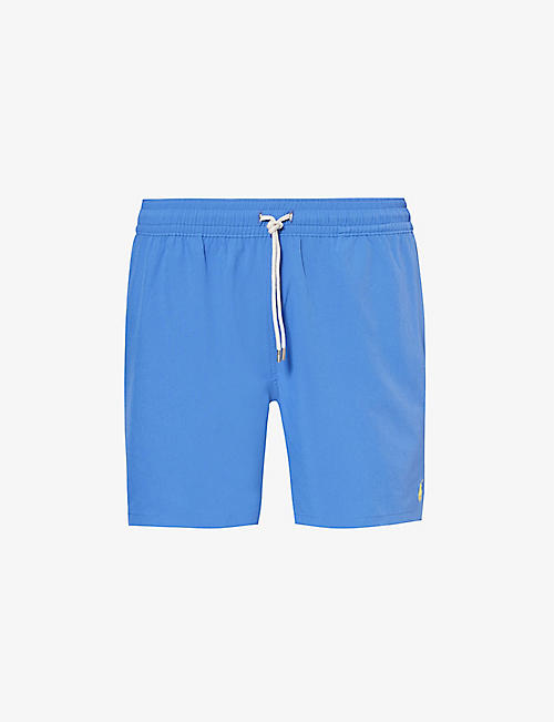 POLO RALPH LAUREN: Logo-embroidered stretch recycled-polyester swim shorts