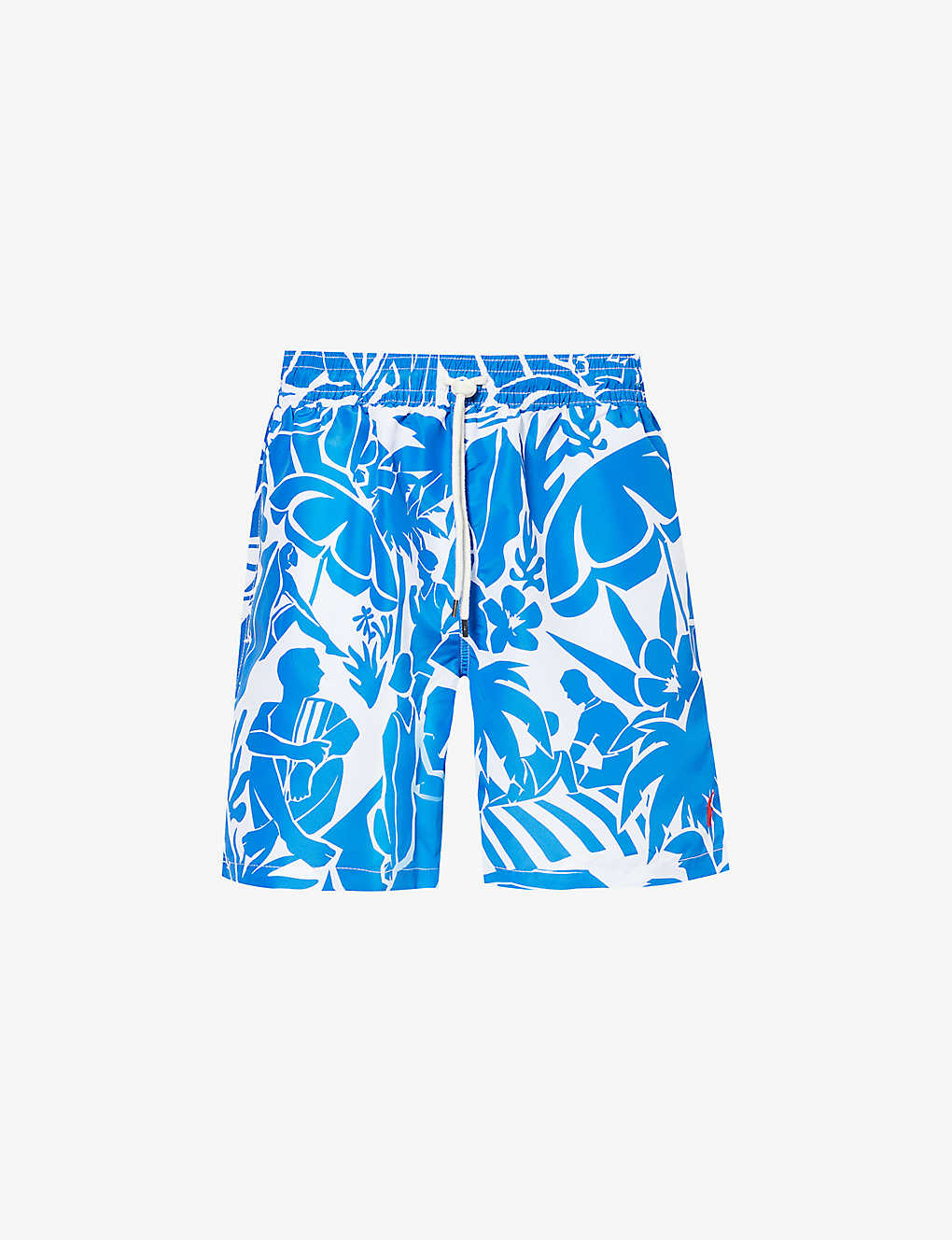Polo Ralph Lauren Mens Pampelonne Convo Abstract-print Elasticated-waist Recycled-polyester Swim Sho In Blue