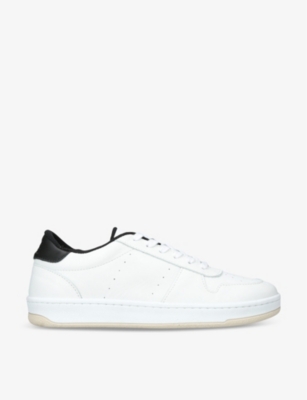 Paige Womens White Remy Tonal-stitch Leather Low-top Trainers