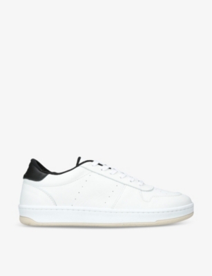 Paige Womens White Remy Tonal-stitch Leather Low-top Trainers | ModeSens