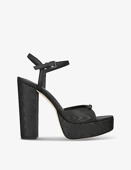 PAIGE: Chase platform woven heeled sandals