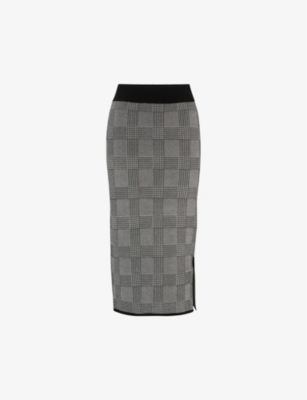 BOSS: Jacquard-pattern stretch-knit pencil skirt