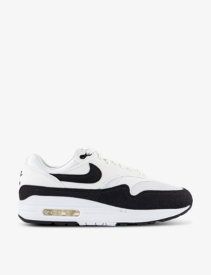 Shop Nike Womens White Black Summit White Air Max 1 Leather Low-top Trainers