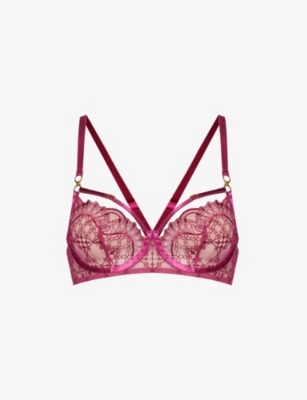 Buy Victoria's Secret Dusty Rose Pink Unlined Rose Embroidered Demi Bra  from Next Finland