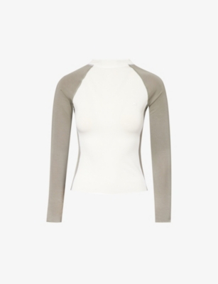 MIAOU: Madeline logo-embroidered stretch-woven top
