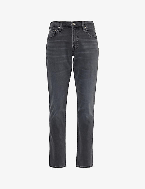 CITIZENS OF HUMANITY: Adler brand-patch tapered mid-rise organic stretch-denim-blend jeans