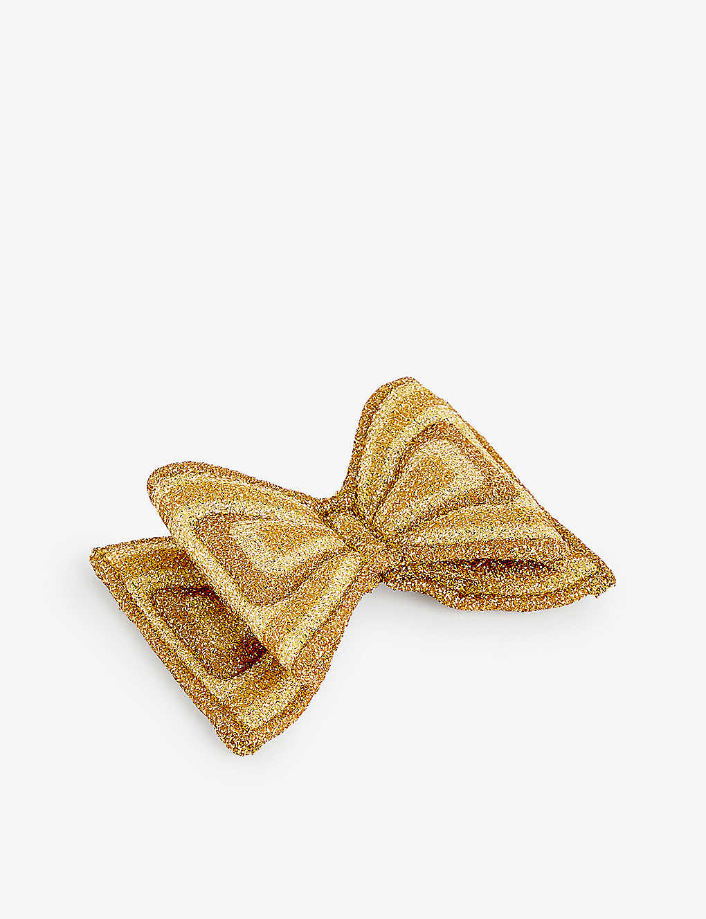 Sadie Williams Womens Gold Double Bow Silver-tone Woven-blend Hair Clip