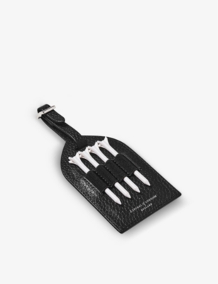 ASPINAL OF LONDON: Logo-embossed leather golf tee holder