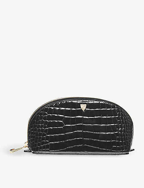 ASPINAL OF LONDON: Madison signature-hardware textured-leather cosmetic case