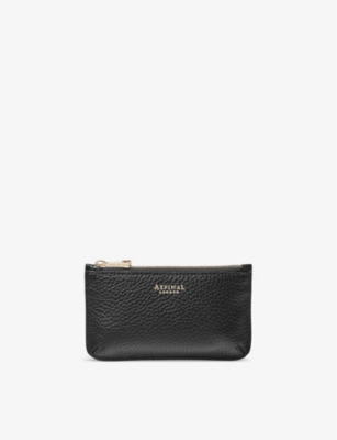 Aspinal Of London Womens Black Ella Brand-embellished Leather Cardholder