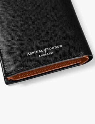 Aspinal Of London Black Billfold Logo-embellished Leather Wallet In Black