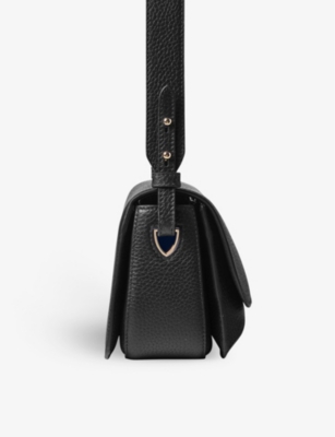 ASPINAL OF LONDON: Ella logo-embossed leather cross-body bag