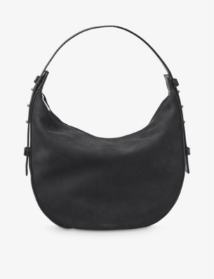 ASPINAL OF LONDON: Logo-badge leather hobo shoulder bag