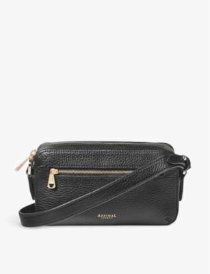 ASPINAL OF LONDON: Camera logo-embossed leather cross-body bag