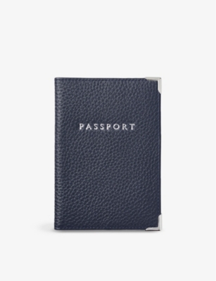 ASPINAL OF LONDON: Saffiano-leather passport cover