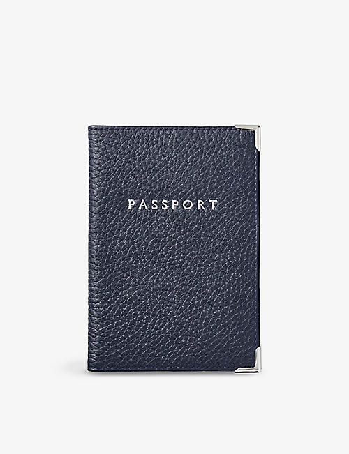 ASPINAL OF LONDON: Saffiano-leather passport cover