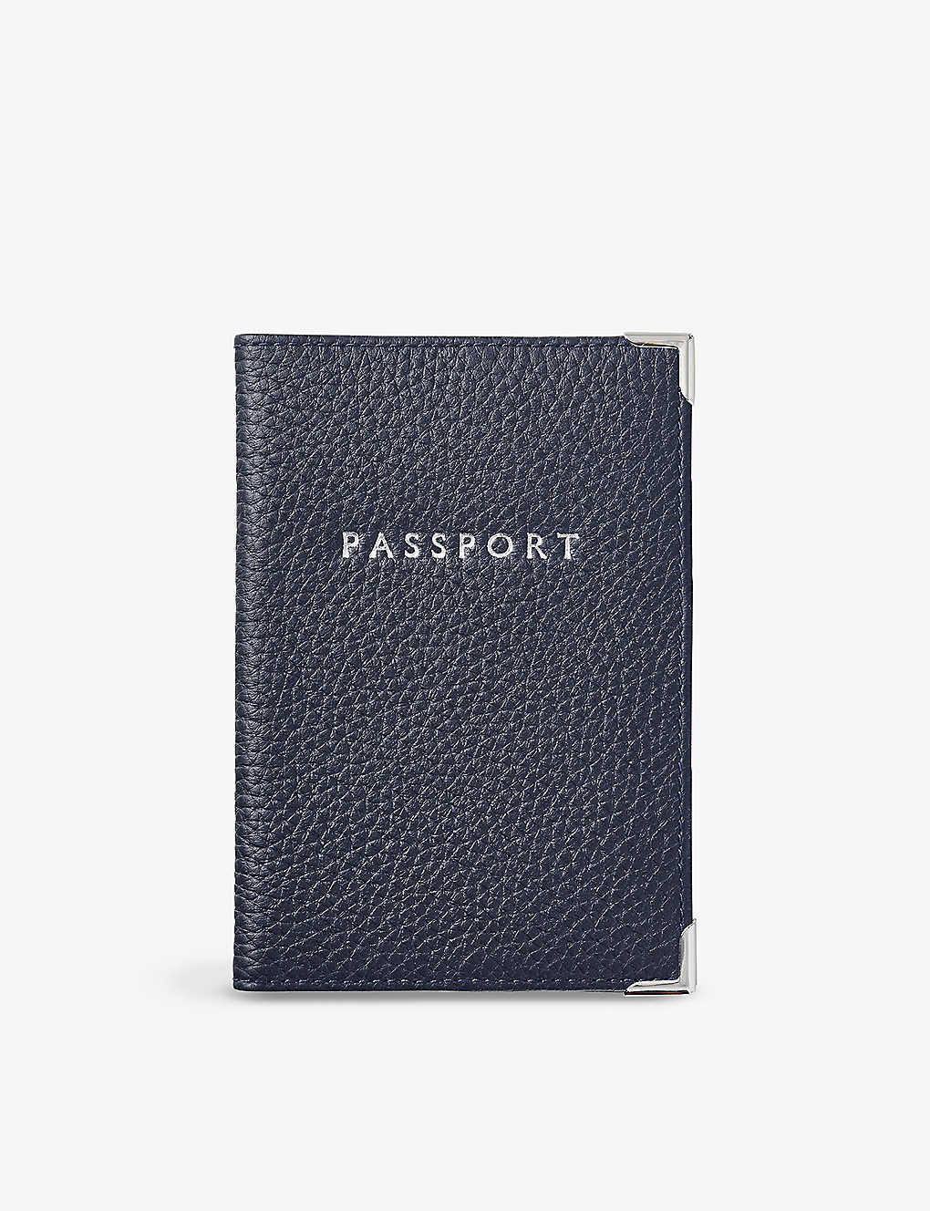 Aspinal Of London Navy Saffiano-leather Passport Cover