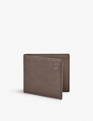 ASPINAL OF LONDON: Slimline eight-card saffiano-leather billfold wallet