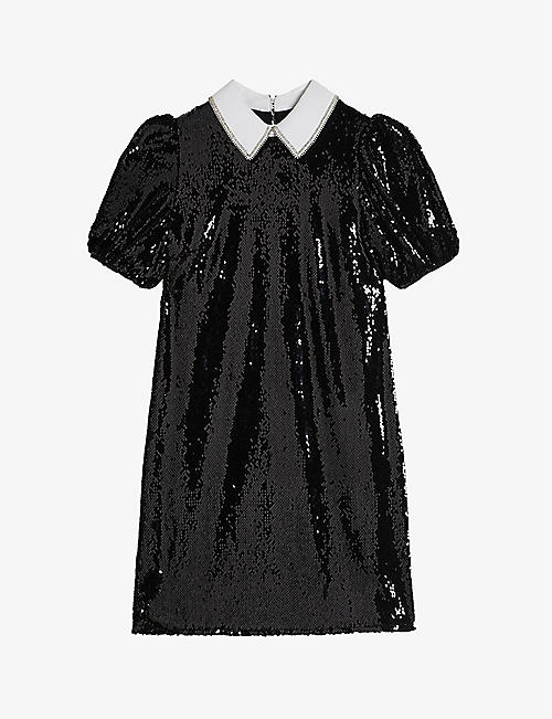 TED BAKER: Zarell sequin-embellished stretch-woven mini dress