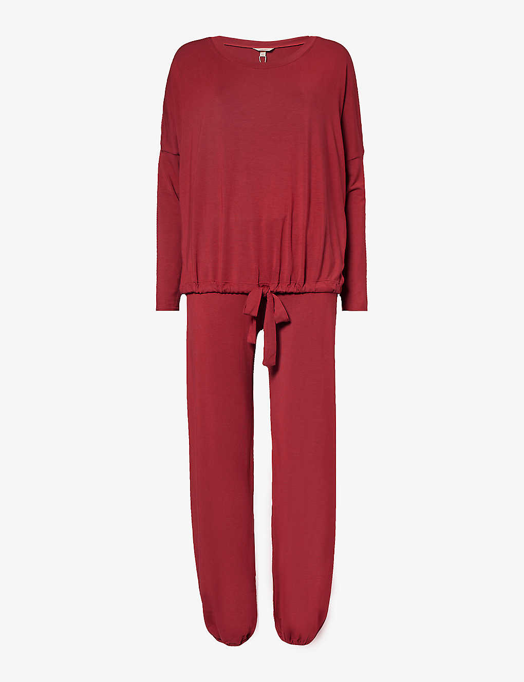 Eberjey Gisele Slouchy Relaxed-fit Stretch-jersey Pyjamas In Red