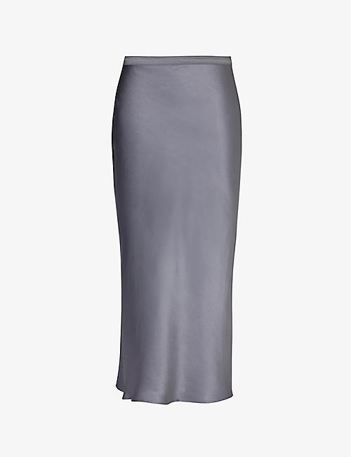 ANINE BING: High-rise silk maxi skirt