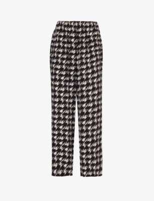 ANINE BING: Aiden mid-rise wide-leg woven trousers