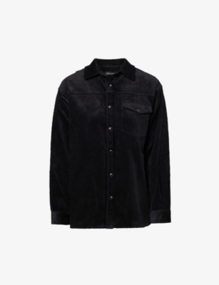 ANINE BING: Sloan curved-hem cotton shirt
