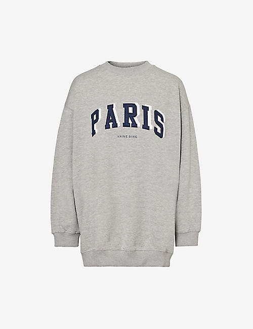 ANINE BING: Tyler Paris-print cotton-blend sweatshirt