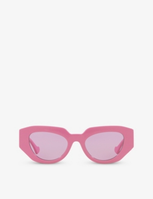 GUCCI: GC002107 rectangle-frame acetate sunglasses