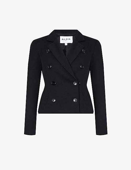 ALAIA: Double-breasted slim-fit stretch-twill jacket