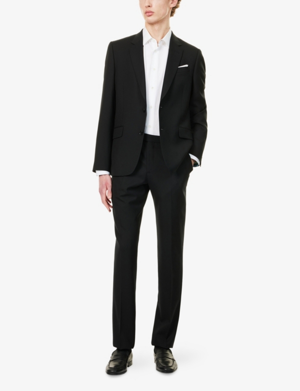 A Suit To Travel In structured-shoulders regular-fit tapered-leg wool suit