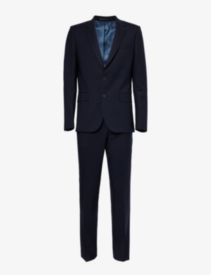 PAUL SMITH: A Suit To Travel In structured-shoulders regular-fit tapered-leg wool suit