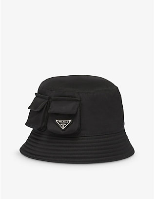 PRADA: Brand-plaque tonal recycled-polyamide bucket hat