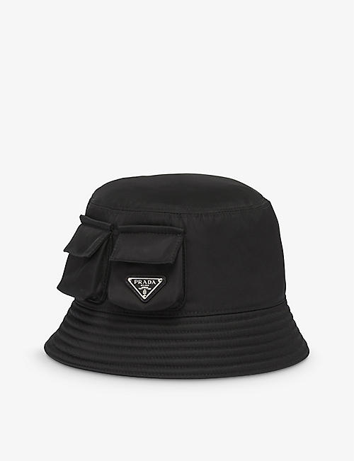 PRADA: Brand-plaque tonal recycled-polyamide bucket hat