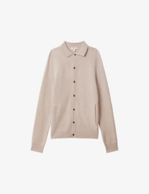 REISS: Kiedler button-down long-sleeve wool cardigan