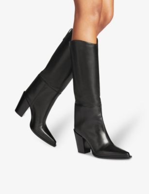 Cece leather heeled knee-high boots