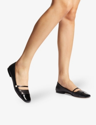 Jimmy Choo Elisa Ballet Flats In Black/black
