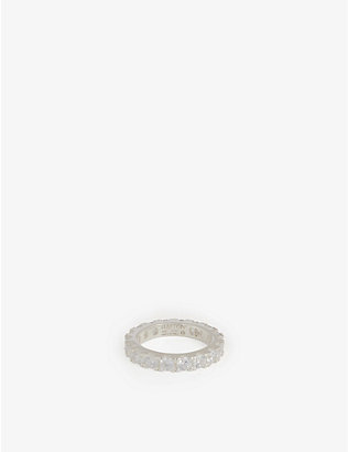HATTON LABS: Eternity sterling-silver and cubic-zirconia ring