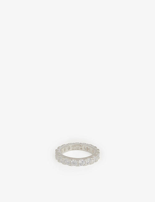 HATTON LABS: Eternity sterling-silver and cubic-zirconia ring