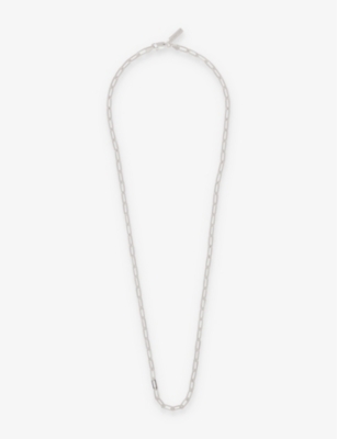 HATTON LABS: Paperclip-chain engraved sterling-silver necklace