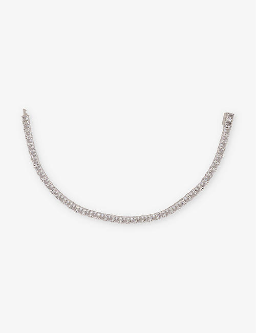 HATTON LABS: Tennis sterling-silver and cubic-zirconia bracelet