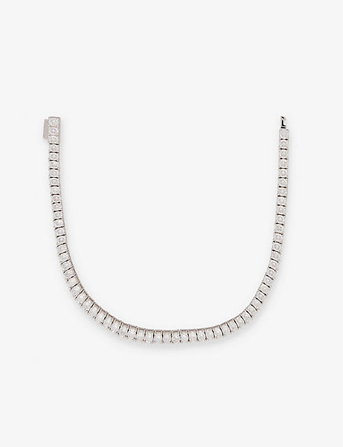 HATTON LABS: Classic Tennis cubic-zirconia and 925 sterling-silver bracelet