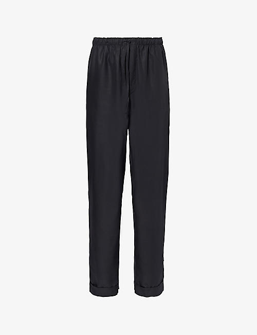 CDLP: Relaxed-fit straight-leg mid-rise woven pyjama bottoms