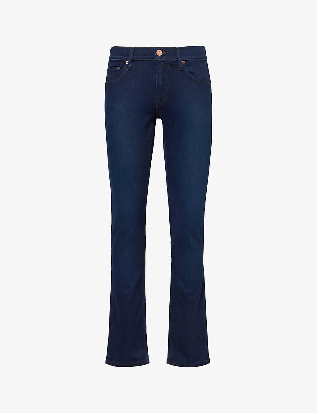 Paige Mens Schwartz Federal Slim-fit Straight-leg Stretch-denim Blend Jeans