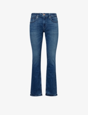 Paige Mens Parks Federal Slim-fit Straight-leg Stretch Denim-blend Jeans In Blue